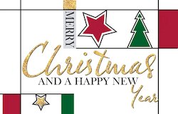 Grußkarte Weihnachten »Christmas Glitter«